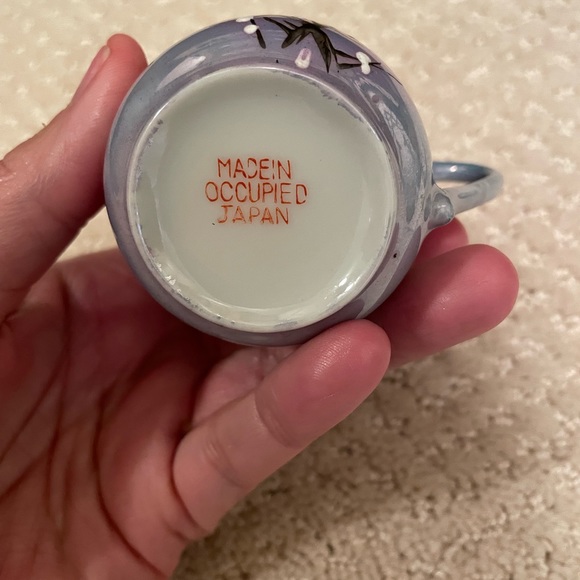 Vintage Japanese Lusterware Demitasse Cup, Cherry Blossoms - Picture 6 of 6